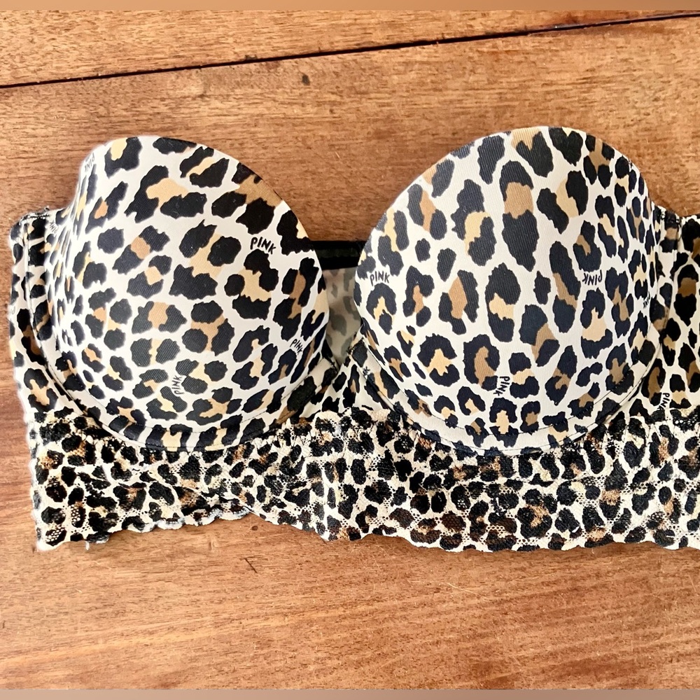 PINK Victoria's Secret Leopard Print Bustier